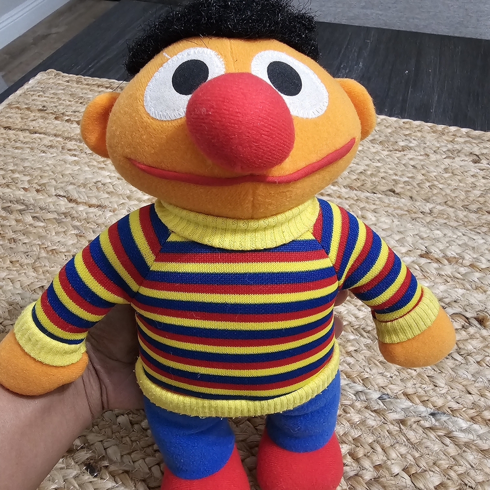 Sesame Street Ernie Plush with Colorful Stripes